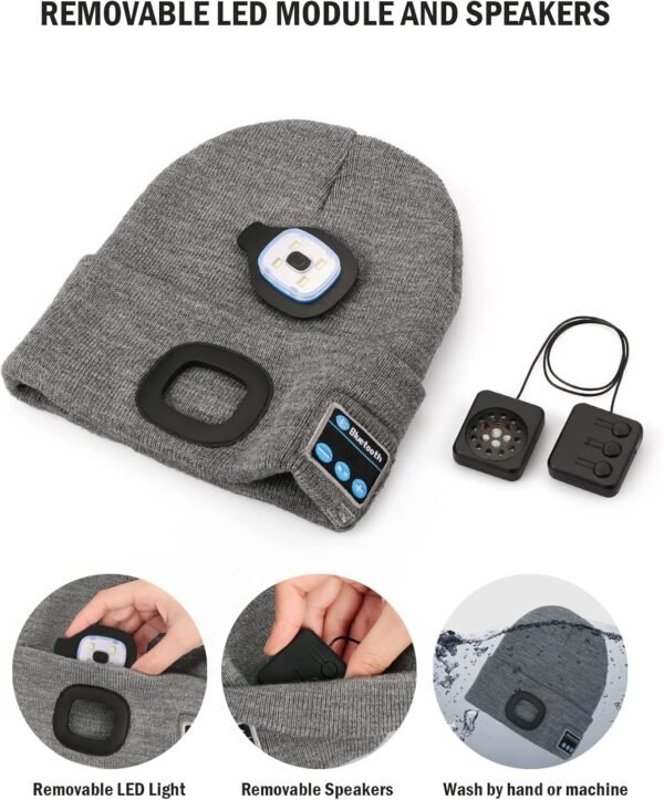 GORRO BLUETOOTH RECARGABLE CON LUCES - RESPONDE LLAMADAS