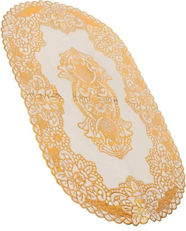 Sk00004095_4 Set de 12 Individuales dorados y plateados rectangulares