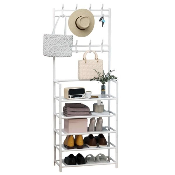 Zapatera con perchero de 5 niveles