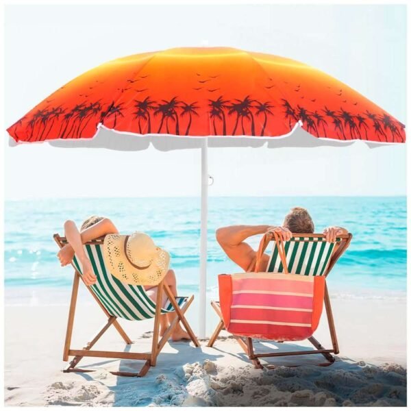 Sombrilla diseño palmeras 152 cm diámetro