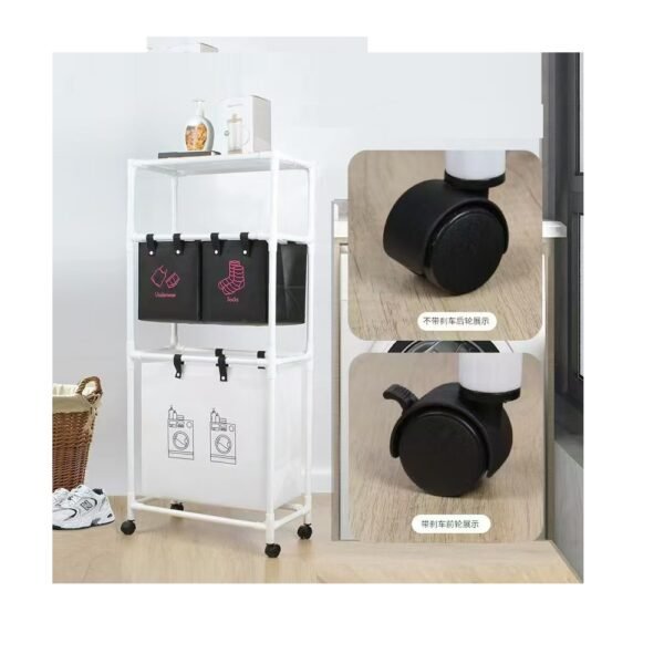 Cesta De Ropa Sucia 4 Compartimentos Multifunción