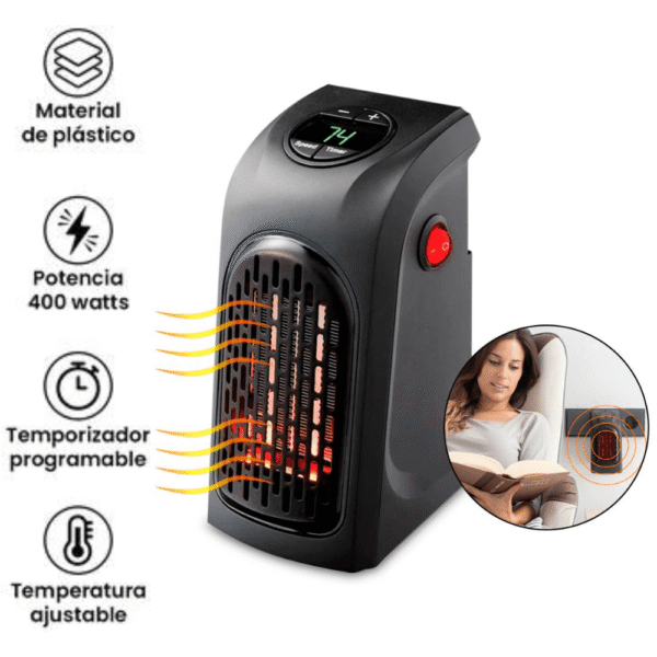 Calefactor Eléctrico Portátil Handy Heater 400W – Calor Instantáneo y Eficiente