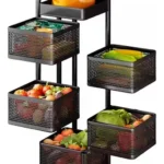 Estante Giratorio Organizador Verdulero Frutero 5 Niveles Cuadrado ZD3