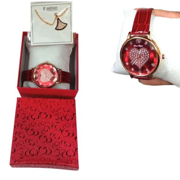 Set de Reloj + collar Diseño Flor