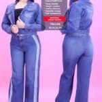 PANT BAGGY LINEAS VALERIA EN DENIN RÍGIDO