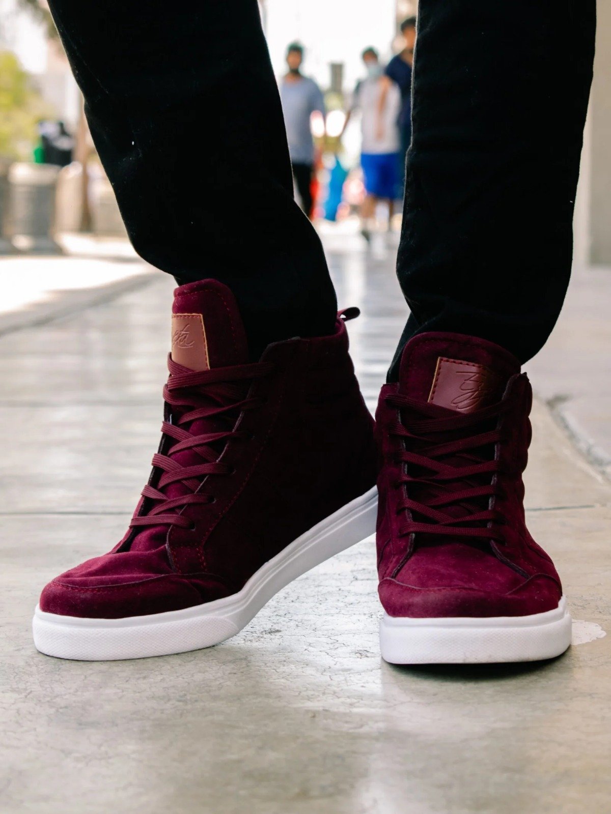 Zapatilla Botines Vino Gamuza | Hombre 3 x 100