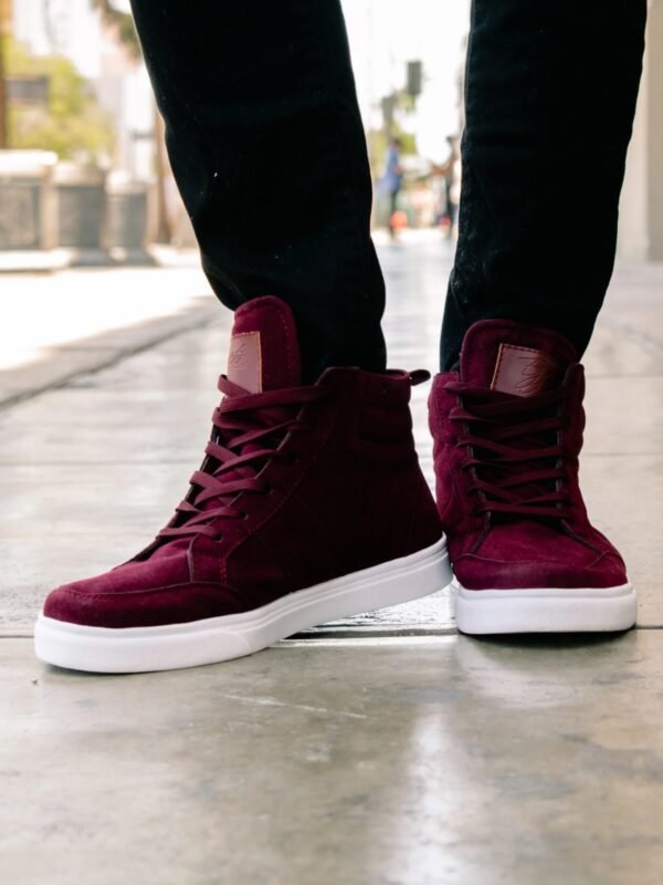 Zapatilla Botines Vino Gamuza | Hombre 3 x 100